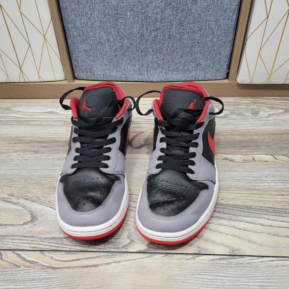 Air Jordan 1 Low Fly Ease Sneakers Mens Size 9 Gray - Picture 4 of 10